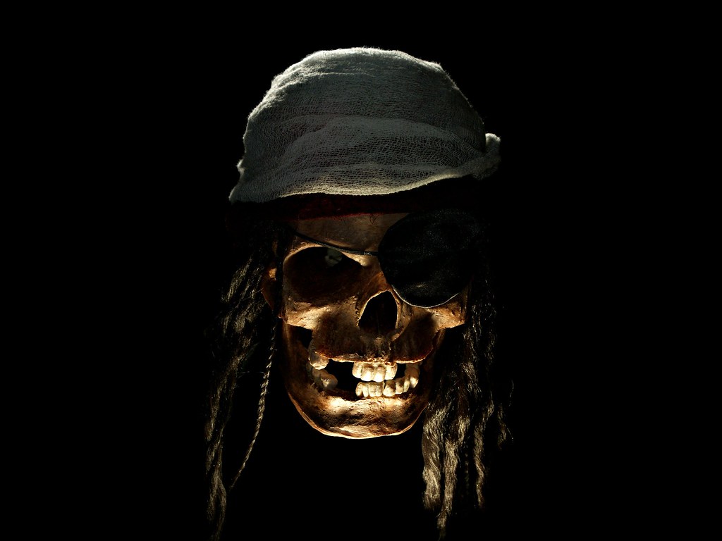 Pirate Skull Scary - HD Wallpaper 
