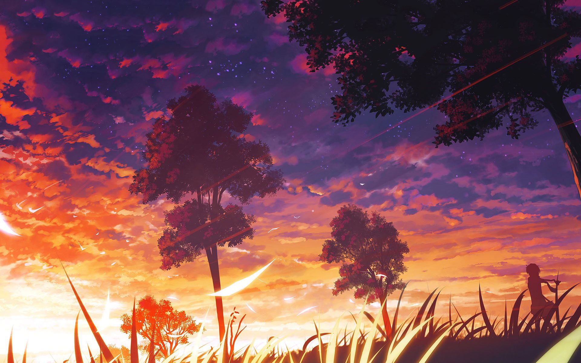 Beautiful Sunset Art, Hd Artist, 4k Wallpapers, Image, - ภาพ พื้น หลัง อ นิ เมะ - HD Wallpaper 