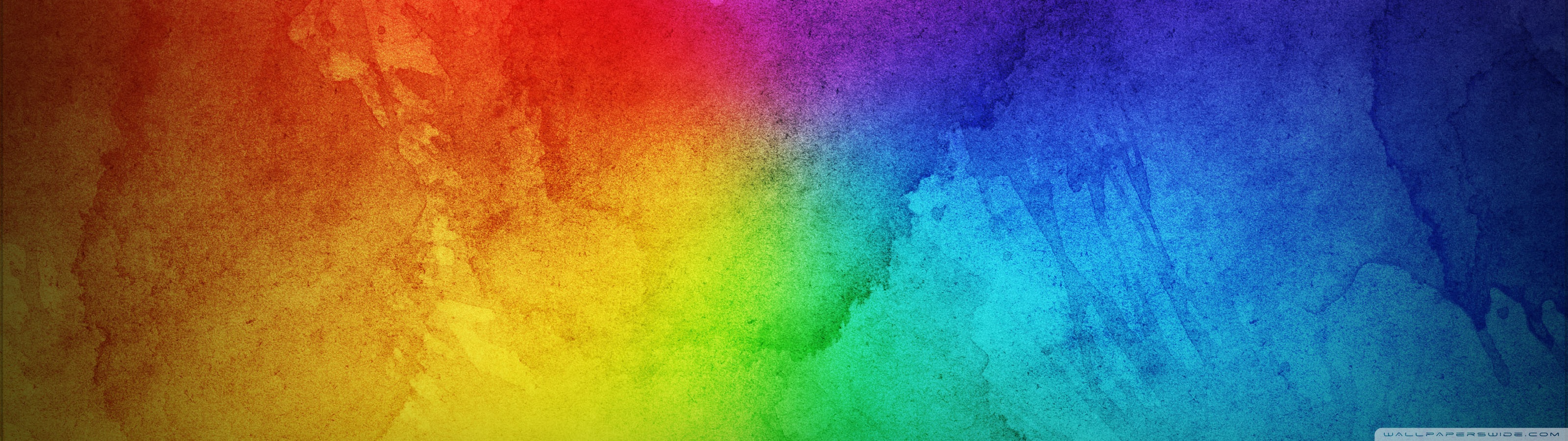 Dual Monitor Wallpaper Rainbow - HD Wallpaper 