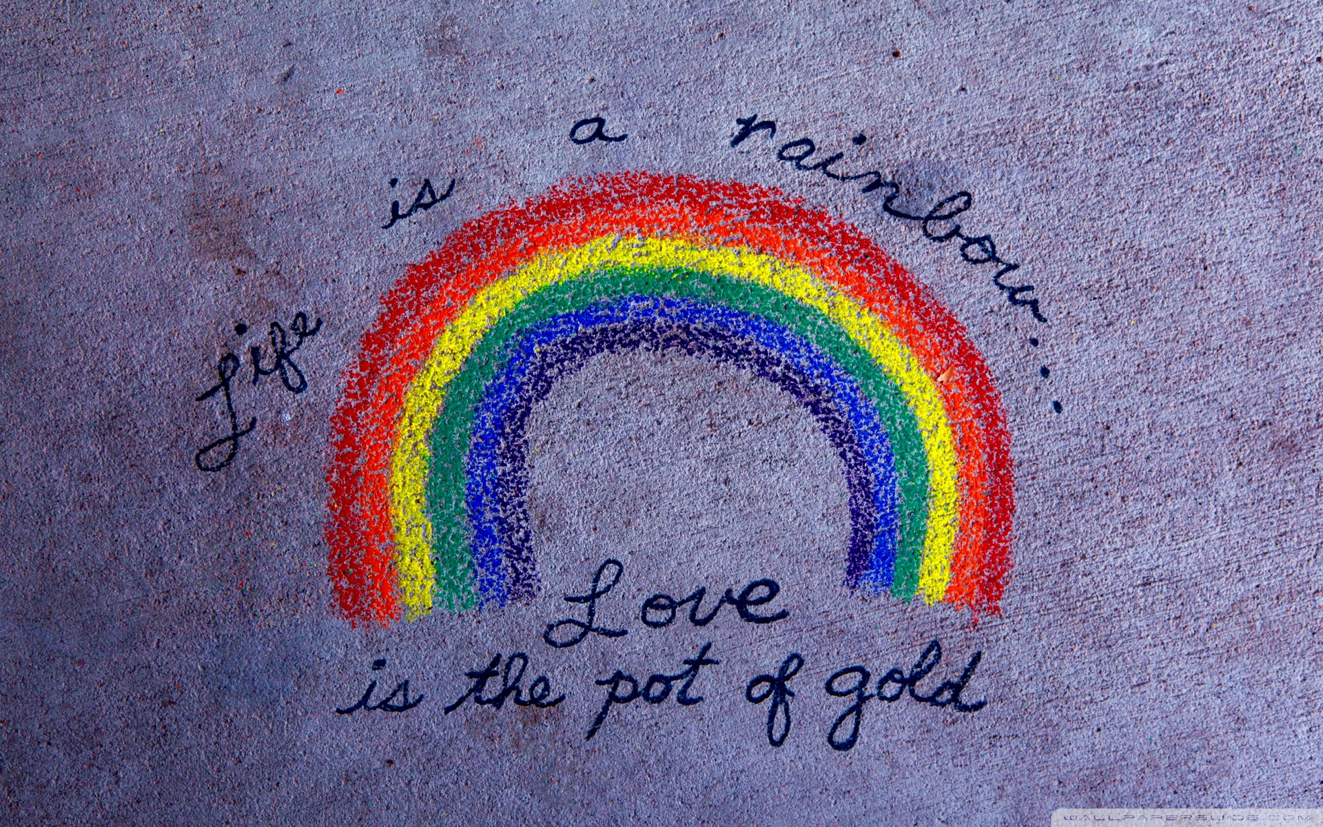 Life Is A Rainbow Love Is The Pot Of Gold - HD Wallpaper 