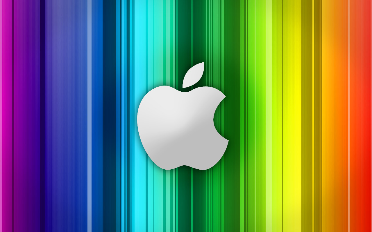 Apple Rainbow Wallpaper Mobile On Wallpaper Hd 1280 - Apple Backgrounds Rainbow - HD Wallpaper 