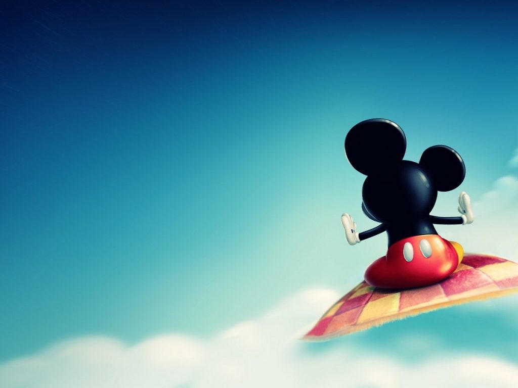 Mickey Mouse On A Flying Carpet - HD Wallpaper 
