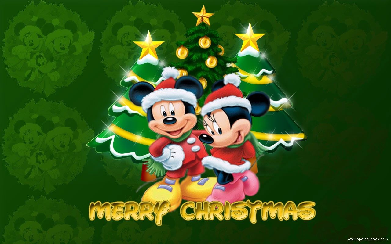 Mickey Mouse Merry Christmas Wallpaper - Merry Christmas Eve Disney - HD Wallpaper 