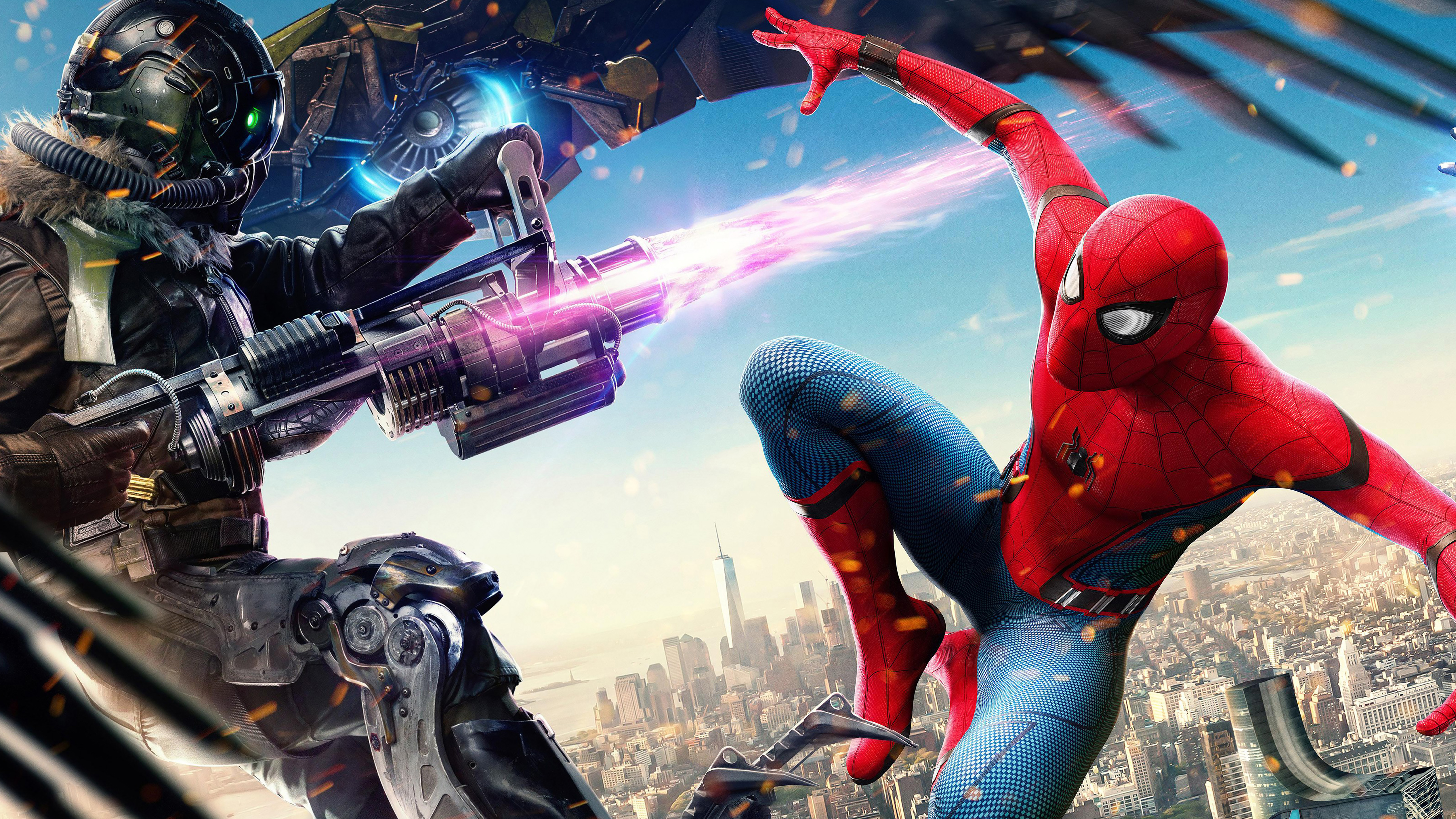 Vulture Spiderman Homecoming Hd - Spiderman Vs Vulture Homecoming - HD Wallpaper 