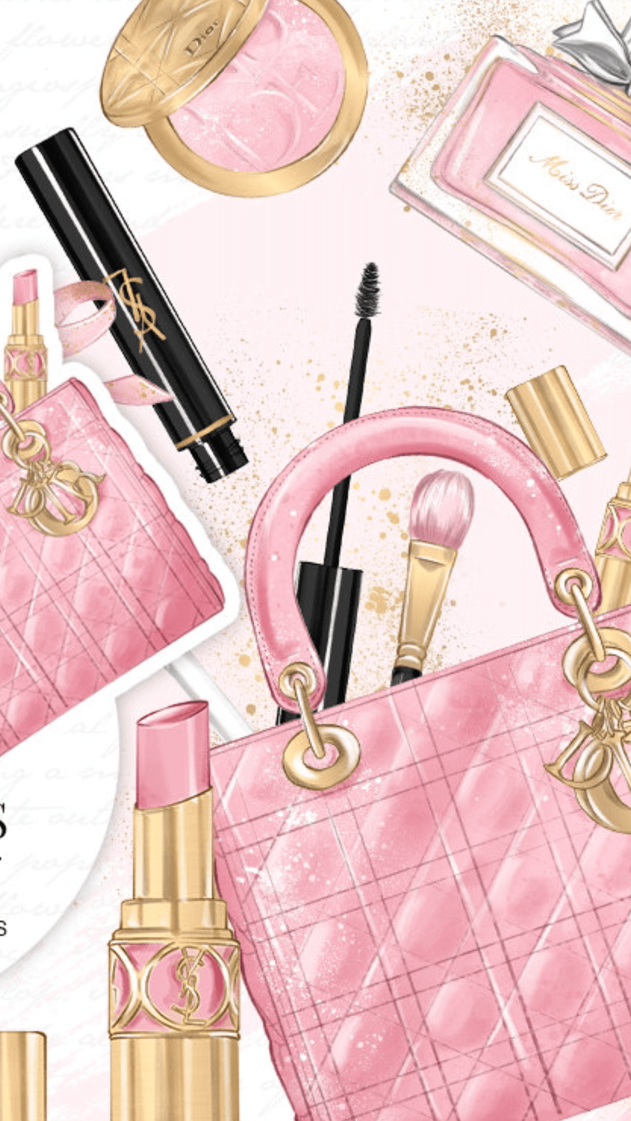 ℓαυrα♡ℓιи∂ - Rose Gold Makeup Girly - HD Wallpaper 