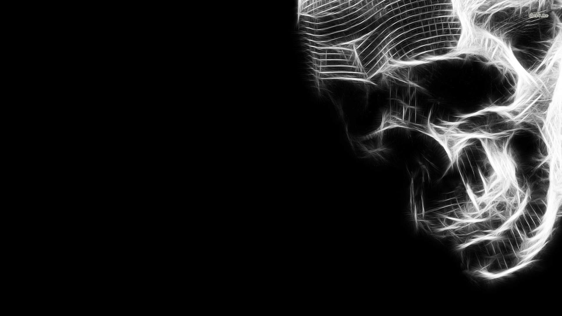Black Art Wallpapers Picture - Skull Desktop Background - HD Wallpaper 