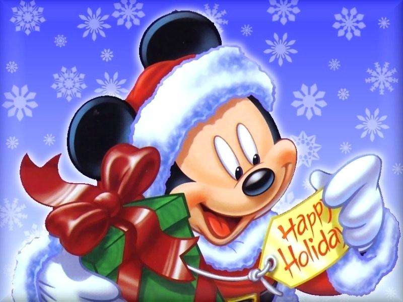 Mickey Mouse Disney Christmas - HD Wallpaper 