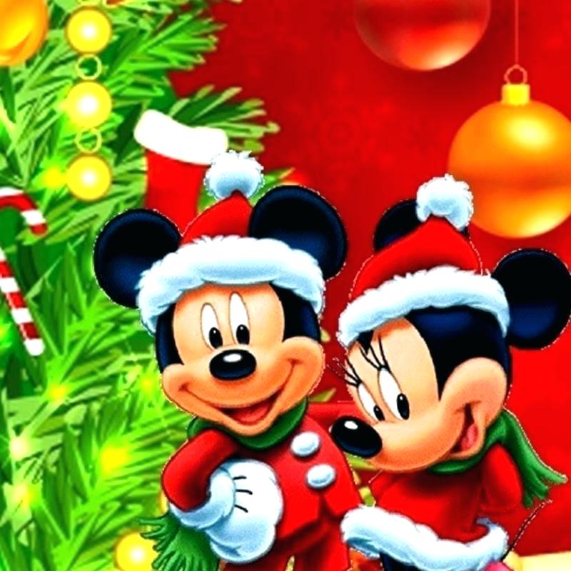 Disney Christmas Wallpaper Mickey Mouse Wallpaper Mickey - Mickey And Minnie Christmas - HD Wallpaper 