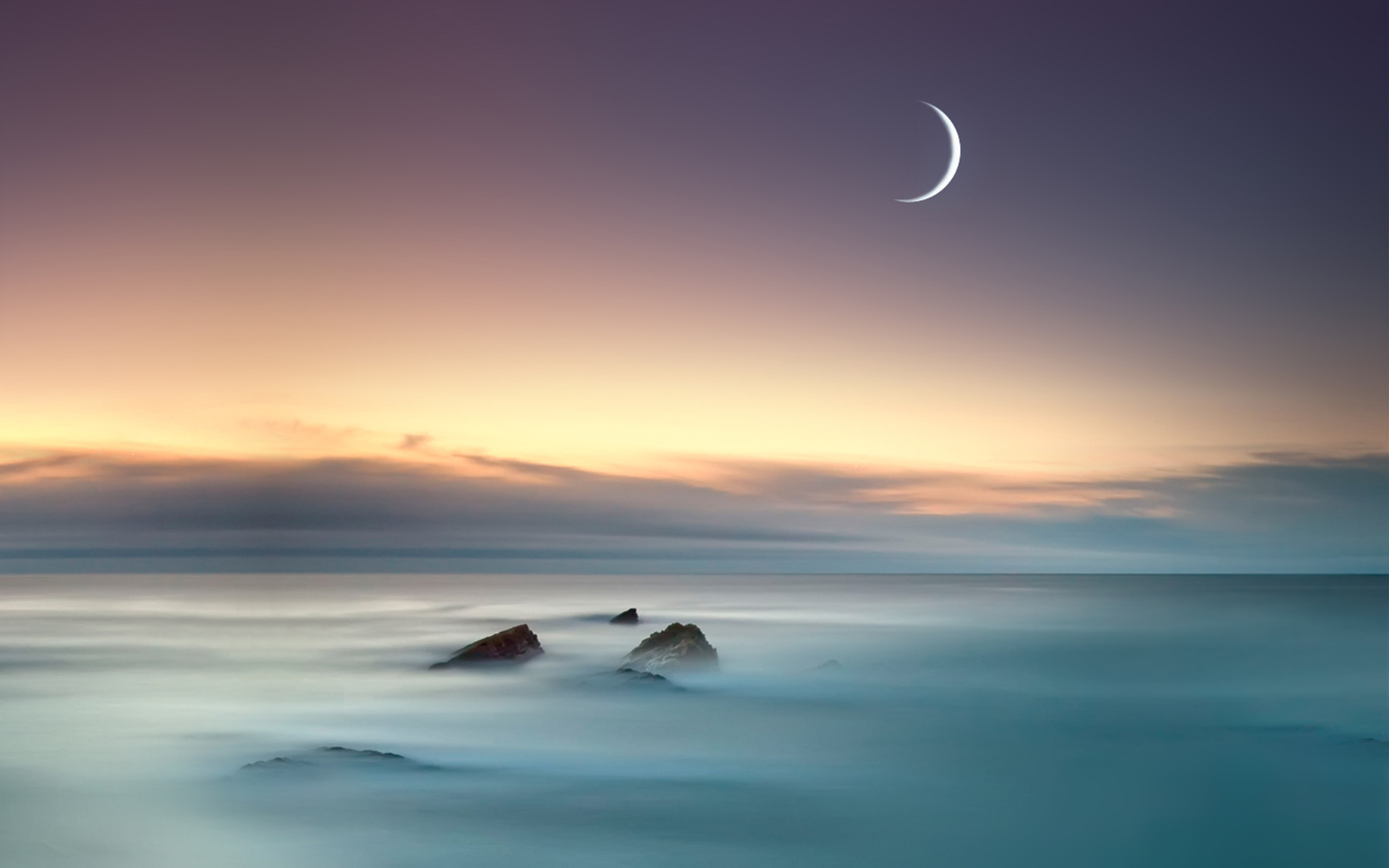 Sea Wallpaper Phone - Moon And Sea Wallpaper Hd - HD Wallpaper 