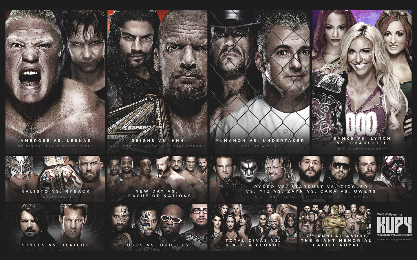 Wrestlemania - Wrestlemania 32 Matches - HD Wallpaper 