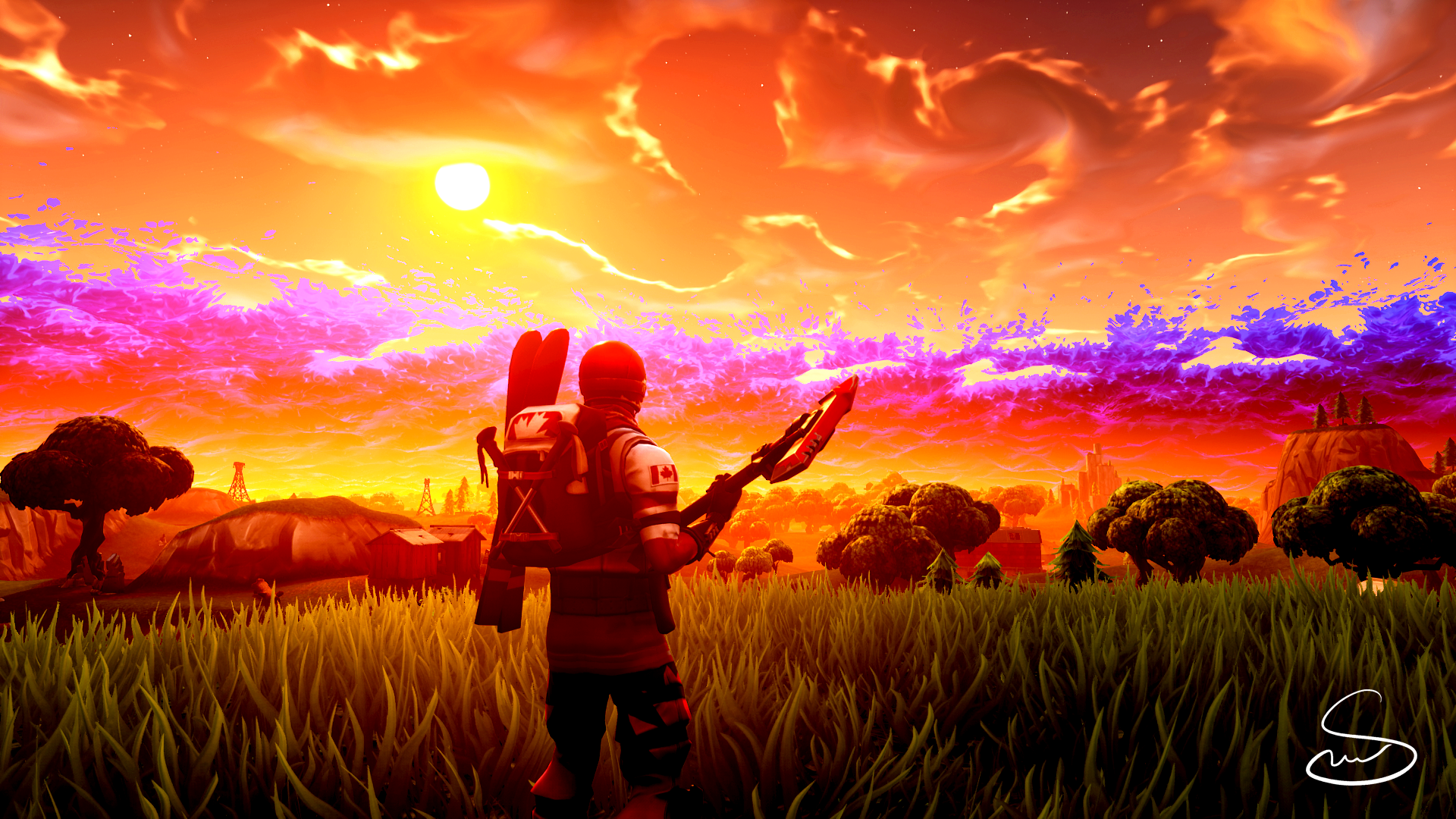 Fortnite Sunset Background - 1920x1080 Wallpaper 