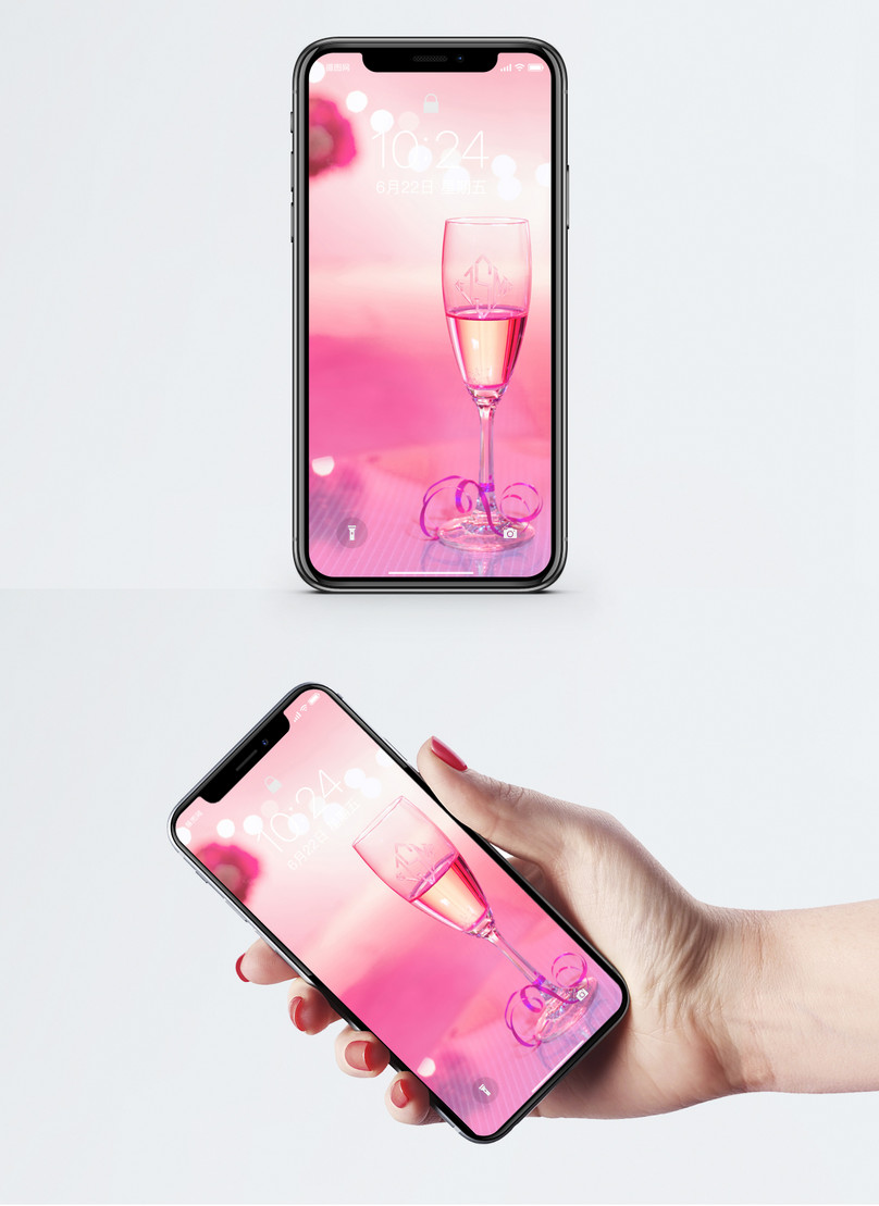 Pink Romantic Wallpaper Wallpaper - โทรศัพท์ มือ ถือ การ์ตูน - HD Wallpaper 