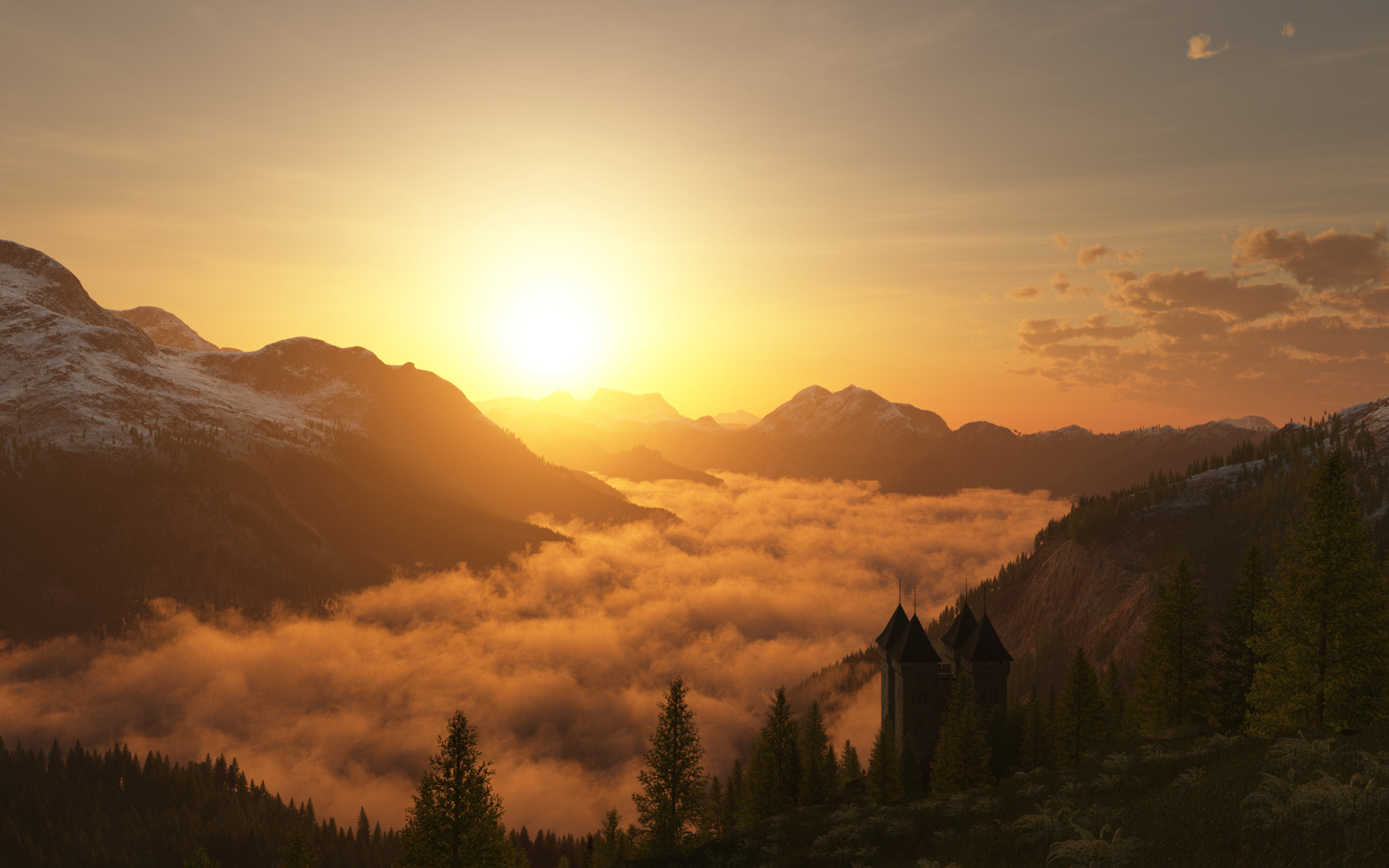 Mountain Sunset Wallpapers Background On Wallpaper - Kingdom Of God Background - HD Wallpaper 
