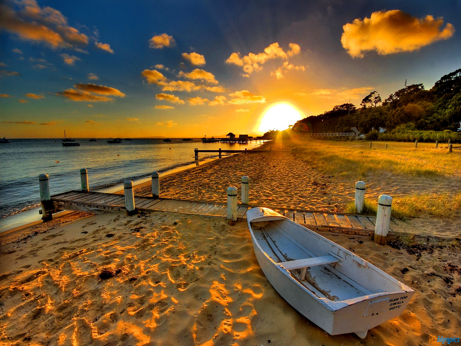 Beach Sunset Wallpaper High Definition - Beach Sunset Wallpaper Hd - HD Wallpaper 