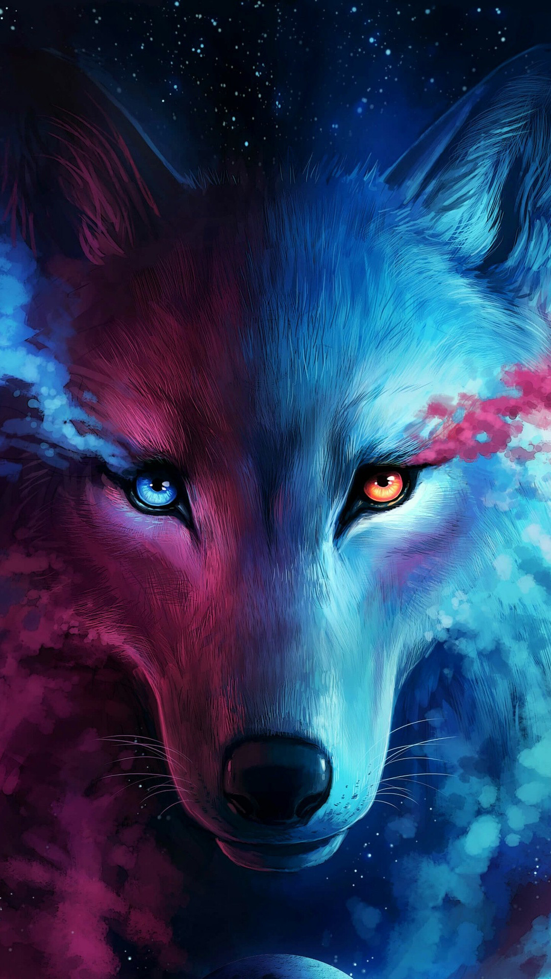 1080x1920, Cosmic Wolf - Wolf Walpaper - HD Wallpaper 