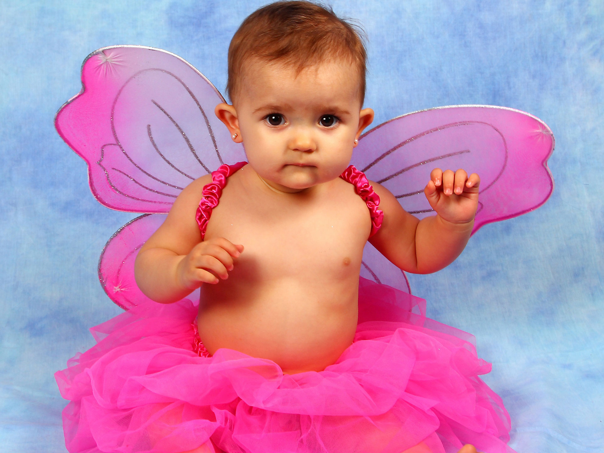 Cute Baby Hd Wallpapers Desktop 3d - Cute Pink Dress Baby - HD Wallpaper 