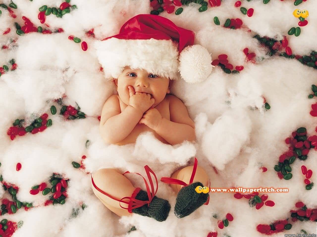 High Quality Hd Wallpapers Cute Babies - First Christmas Photo Shoot - HD Wallpaper 