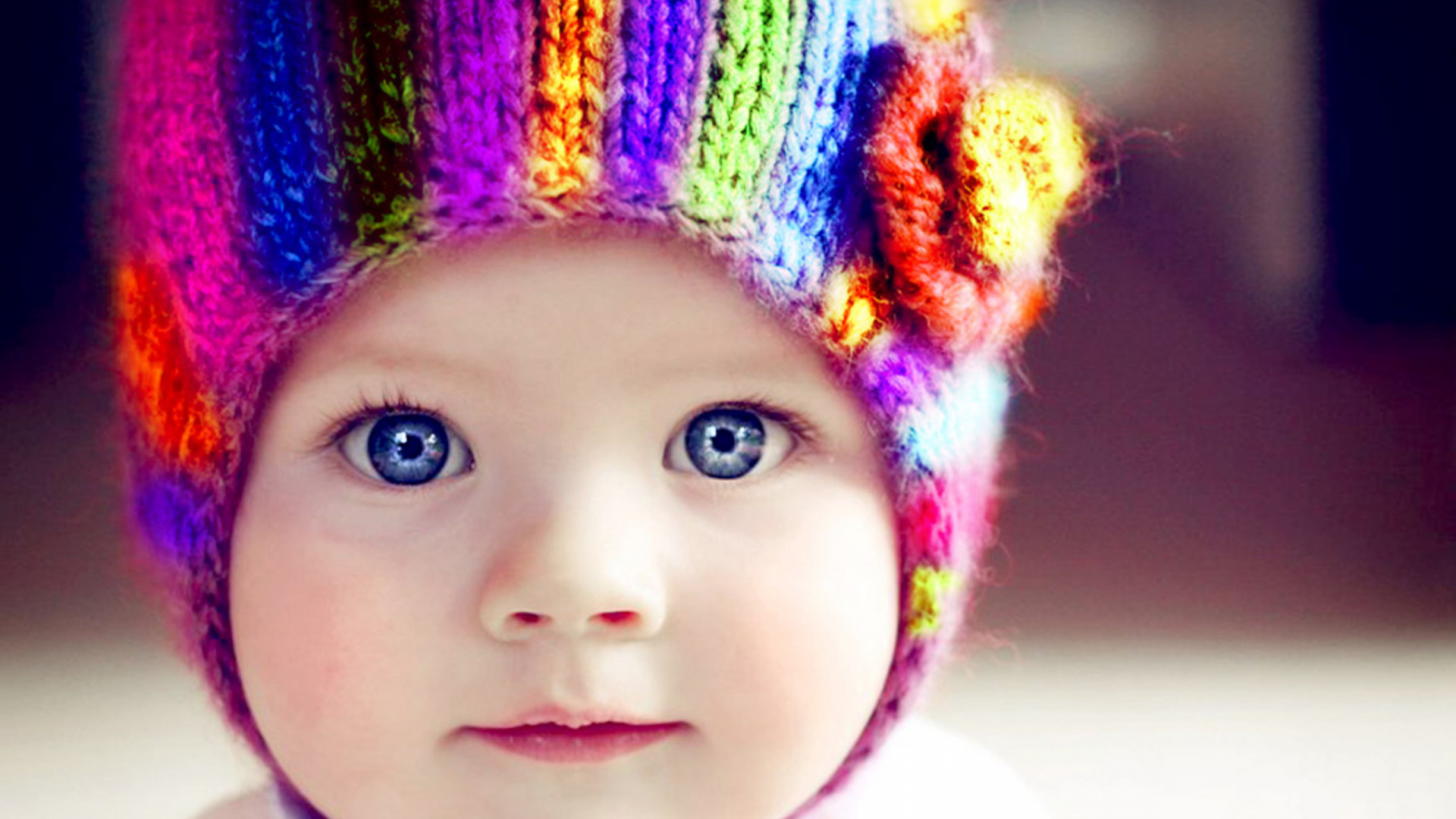 Wallpaper Blue Eye Cute Baby - Baby With Rainbow Eyes - HD Wallpaper 
