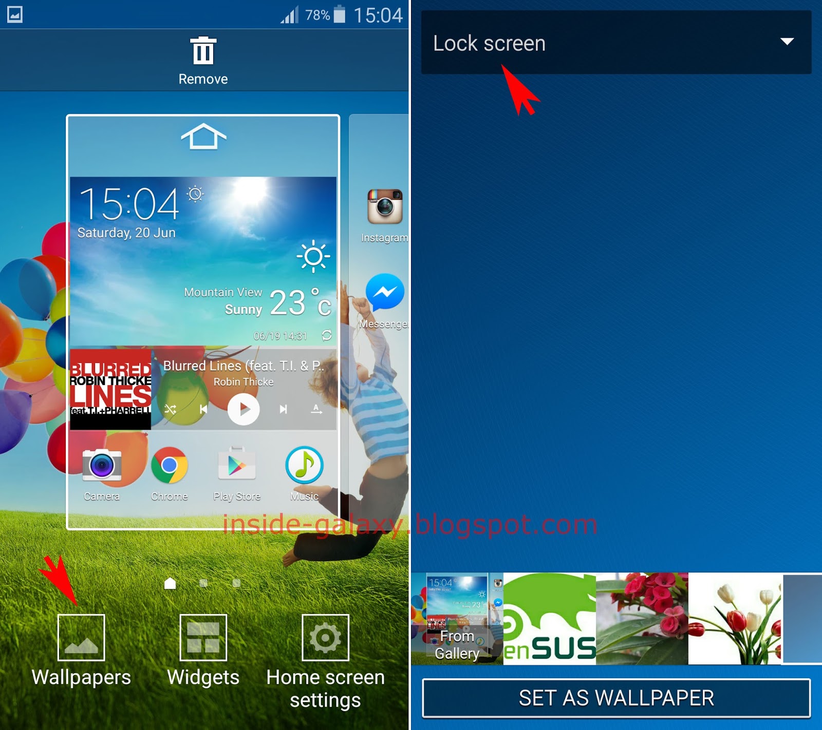 how to change samsung screen lock