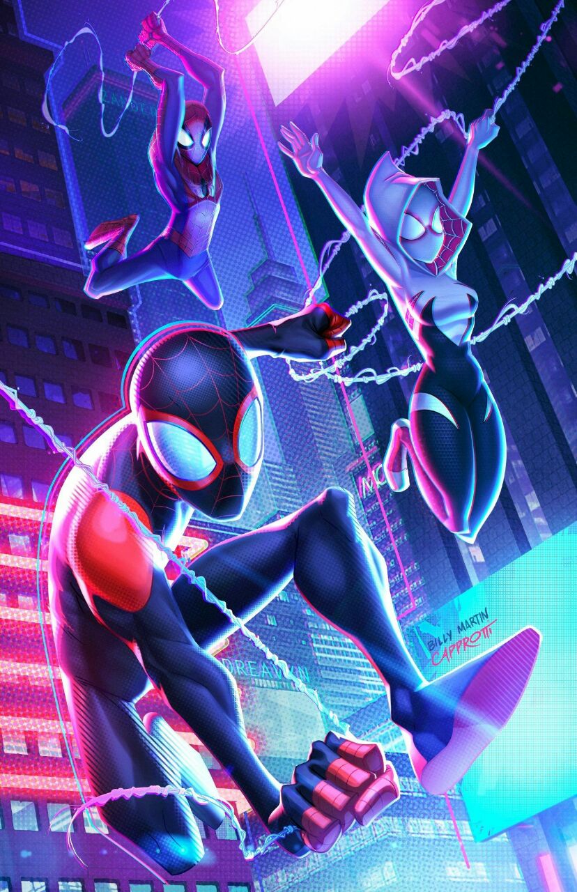 Marvel Into The Spider Verse - HD Wallpaper 