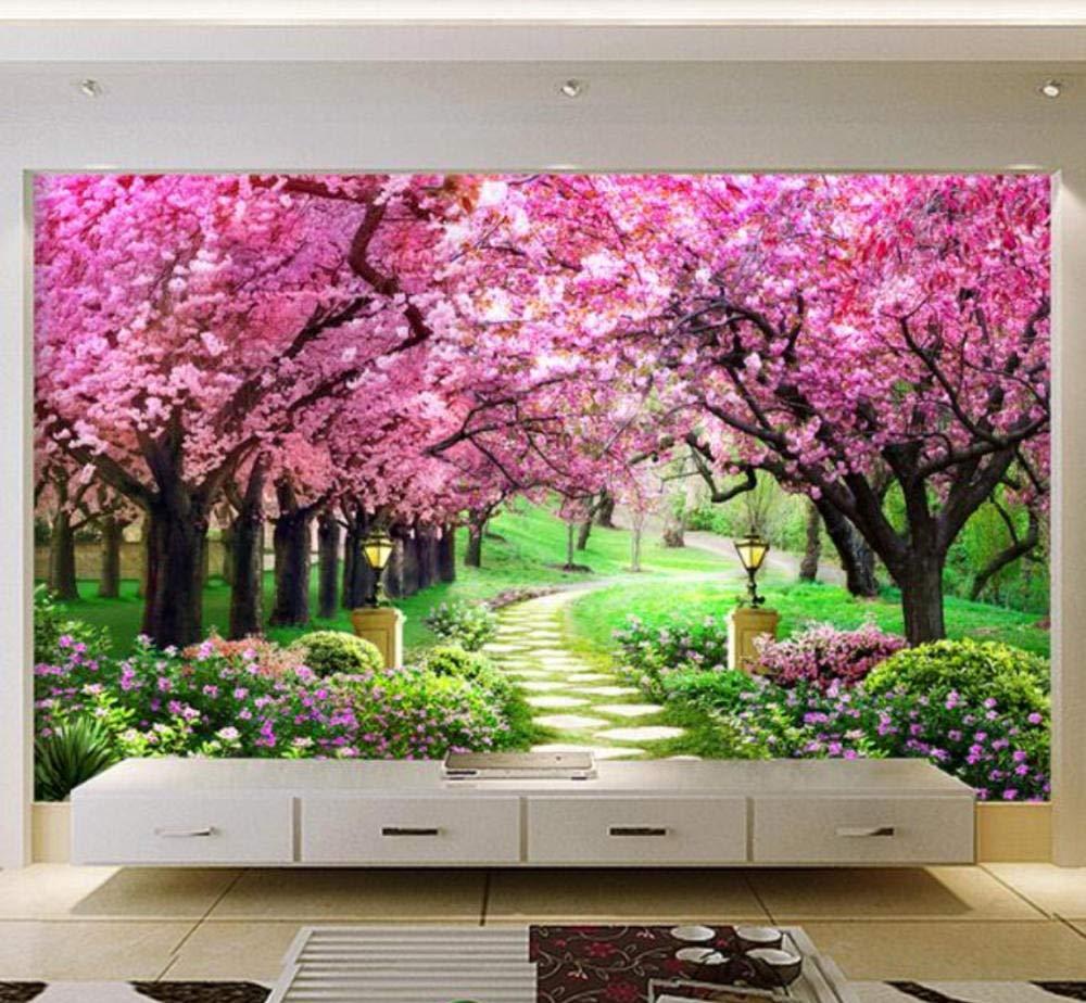 3d Cherry Blossom Wall Mural - HD Wallpaper 