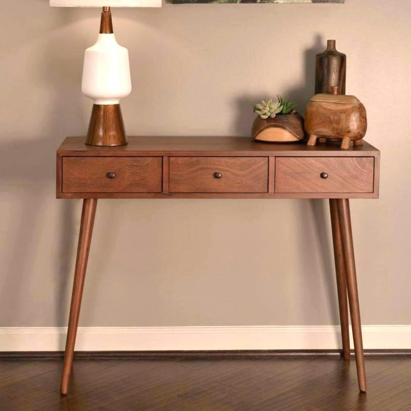 Rustic Wood Entry Table Dark Wood Entry Table Cheap - Mid Modern Entry Table - HD Wallpaper 