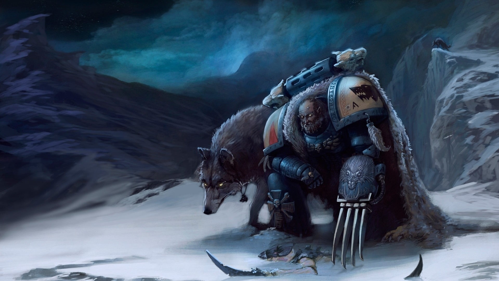 Warhammer 40k Space Wolves - HD Wallpaper 
