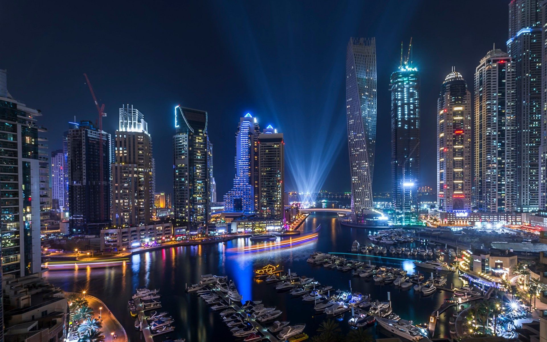 Dubai City At Night - HD Wallpaper 