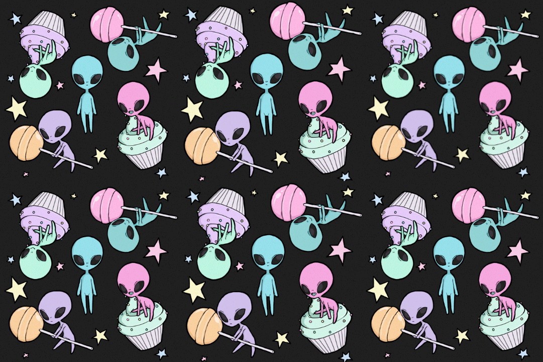 Alien, Wallpaper, And Background Image - Art Cute Alien - HD Wallpaper 