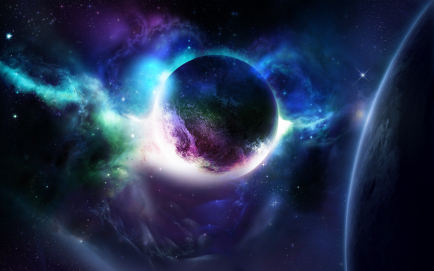 Hd Space Wallpapers Galaxy High Definition Desktop Reflection Nebula 1680x1050 Wallpaper Teahub Io