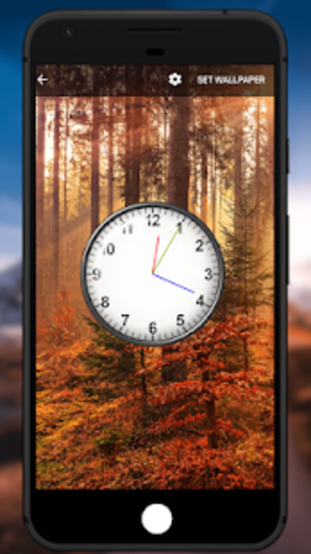 Analog Night Clock Live Wallpaper - Samsung S7 Wallpaper Autumn