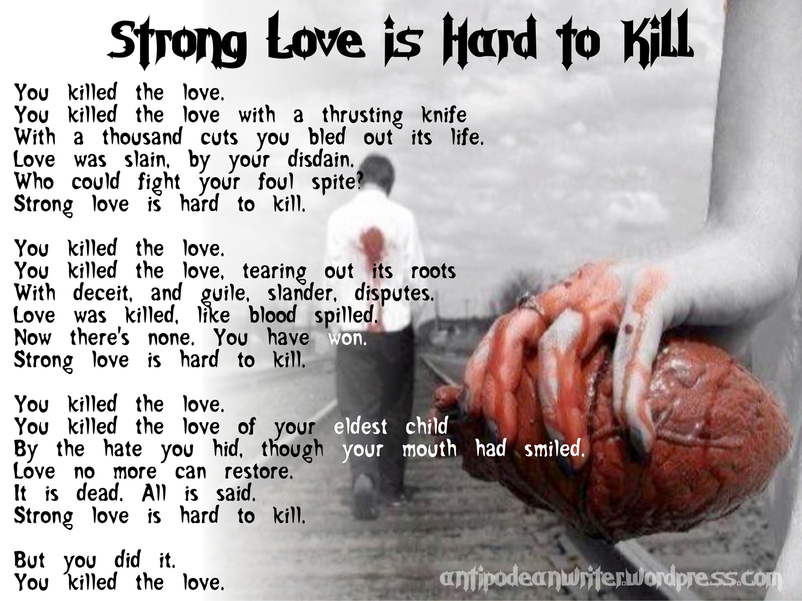 Strong Love Is Hard To Kill - You Ripped My Heart Out - 1600x1200 Wallpaper  