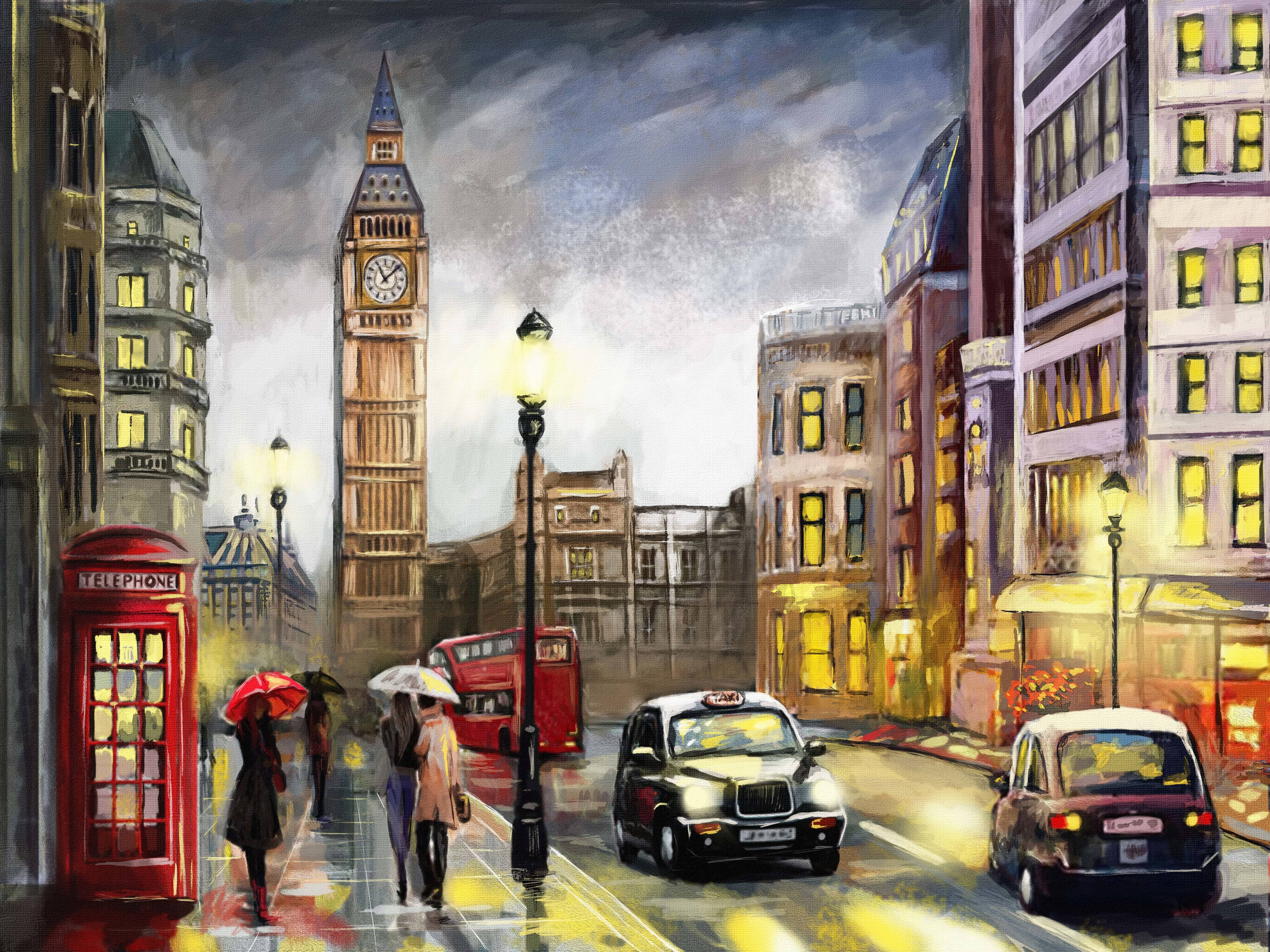 London Painting - HD Wallpaper 
