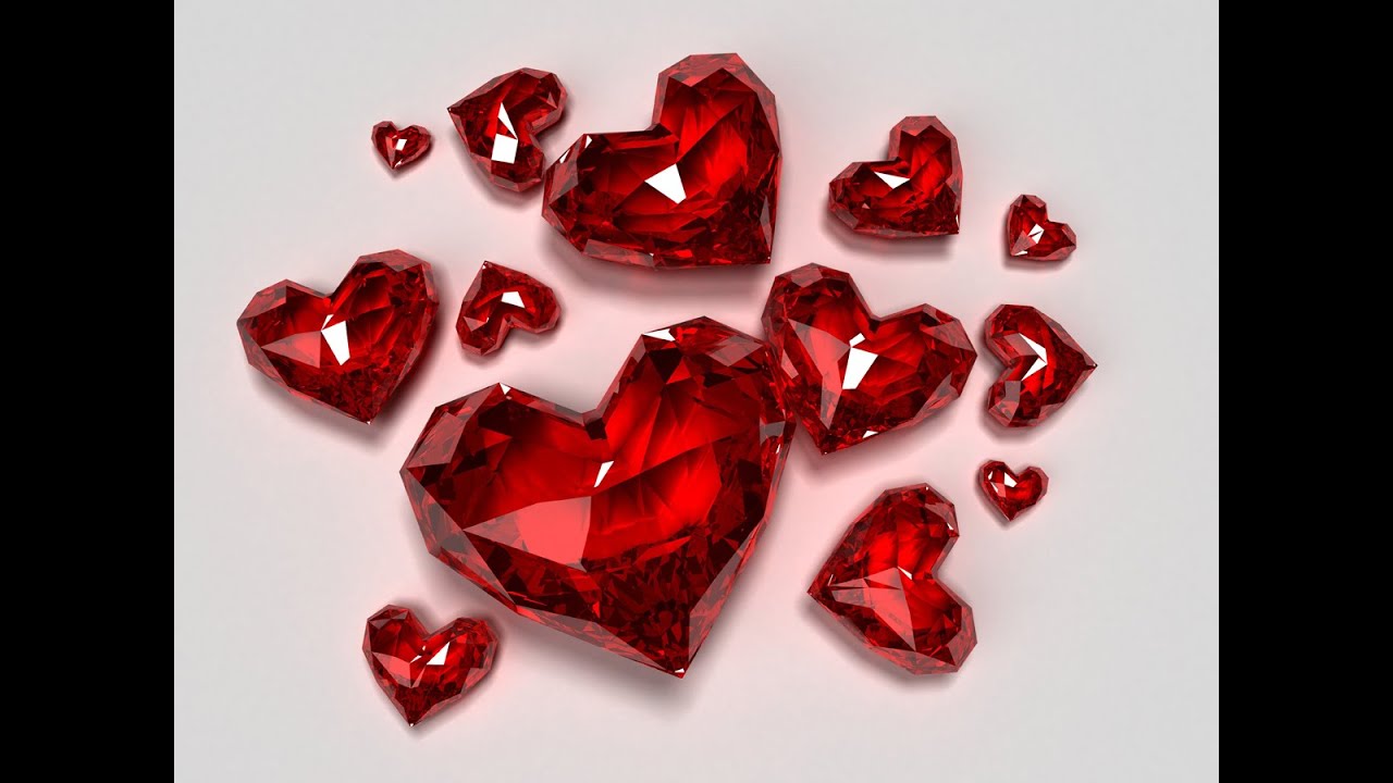 Heart Shaped Red Diamonds - HD Wallpaper 