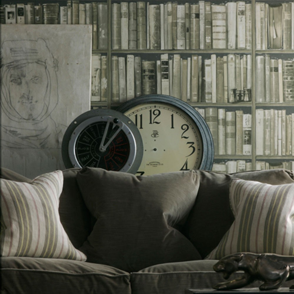 Andrew Martin Library Wallpaper Stone - Andrew Martin Wallpaper Images Clock - HD Wallpaper 