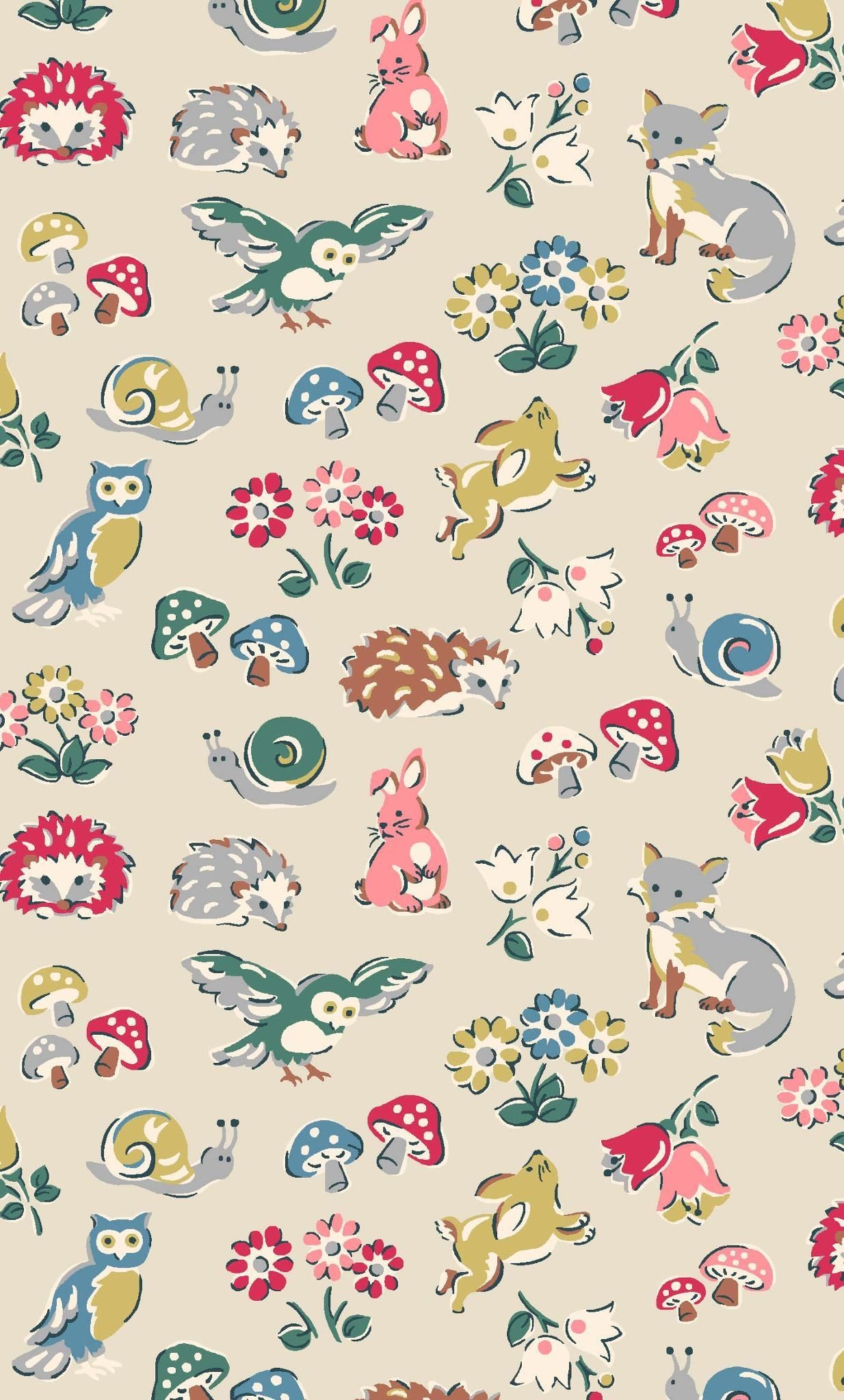 1234x2047, Forest Animals - Cath Kidston Autumn - HD Wallpaper 