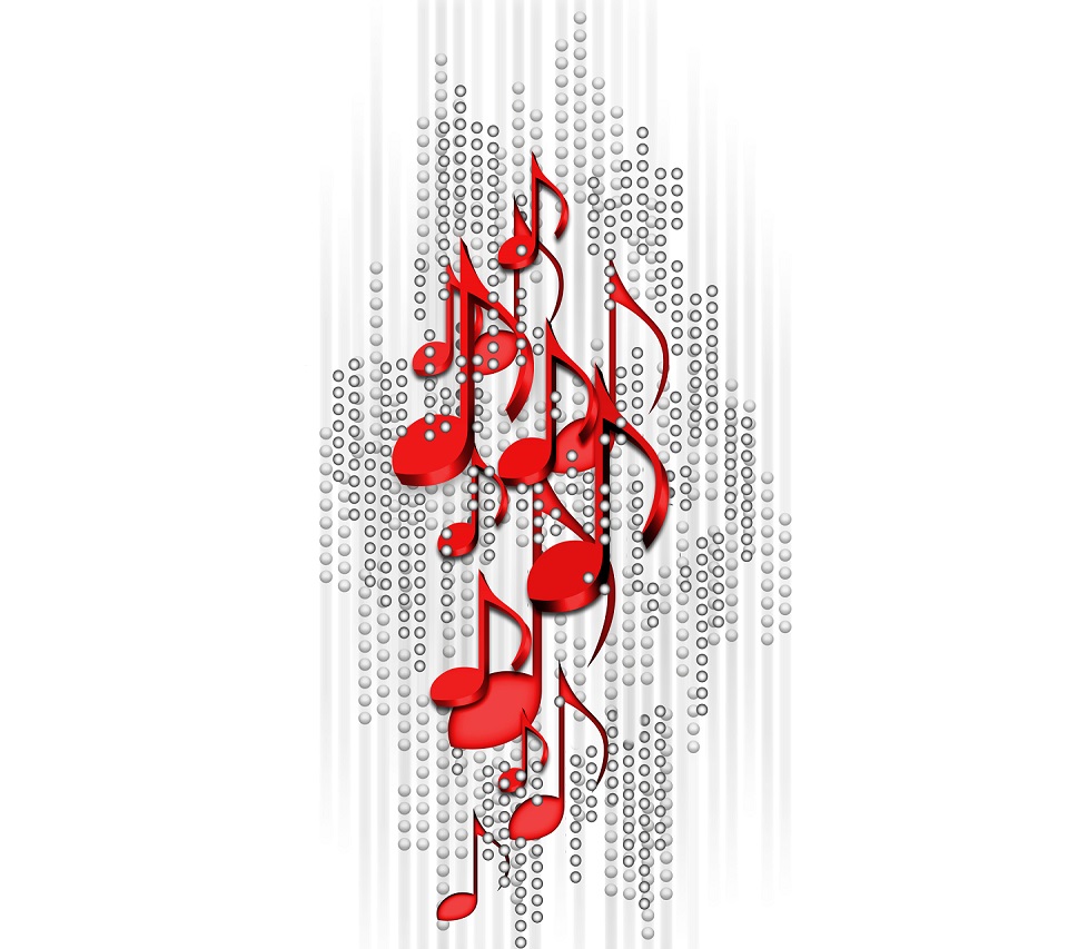 Red Music Note Wallpaper - Graphic Design - HD Wallpaper 