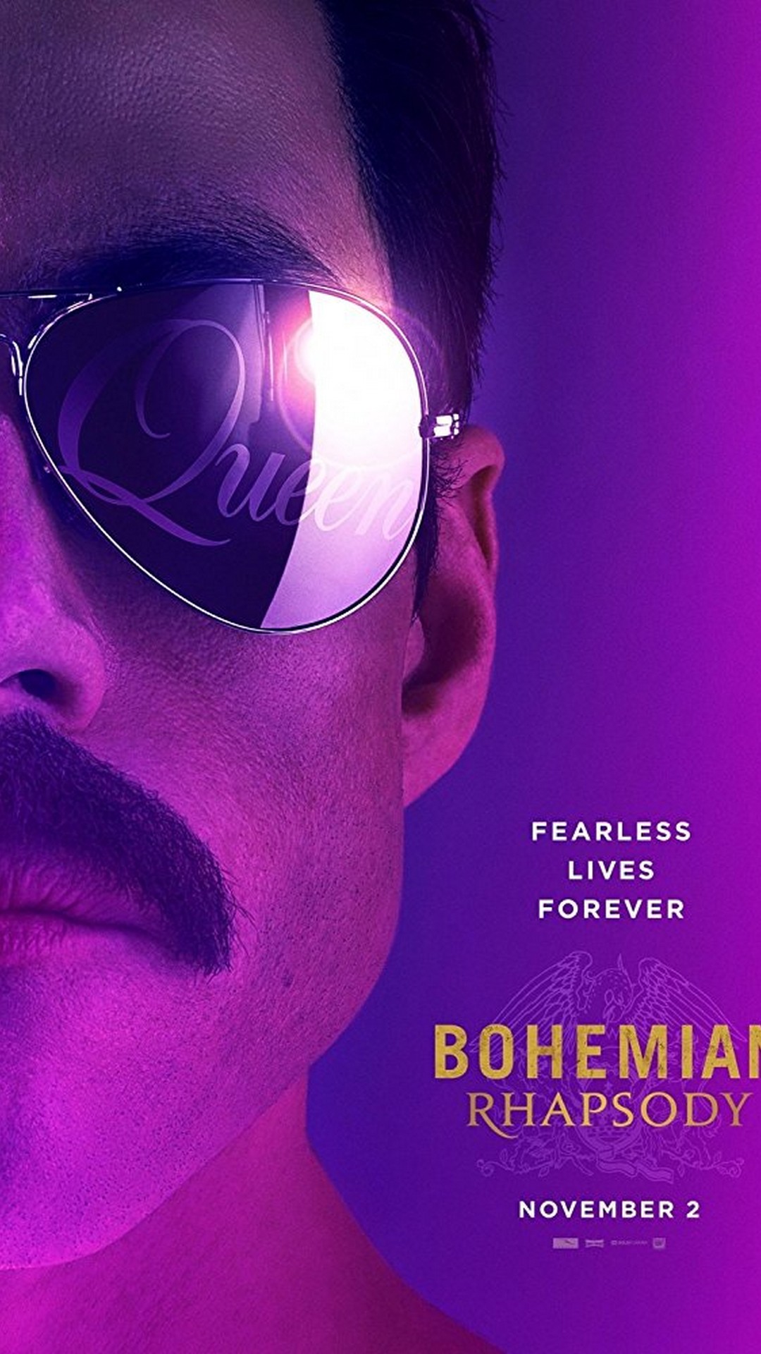 Bohemian Rhapsody 2018 Poster With Resolution Pixel - Bohemian Rhapsody Fearless Lives Forever - HD Wallpaper 