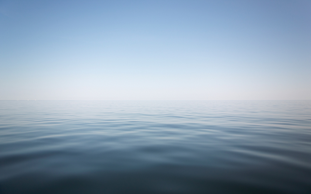 Apple Wallpaper, Os - Water Horizon Background - HD Wallpaper 