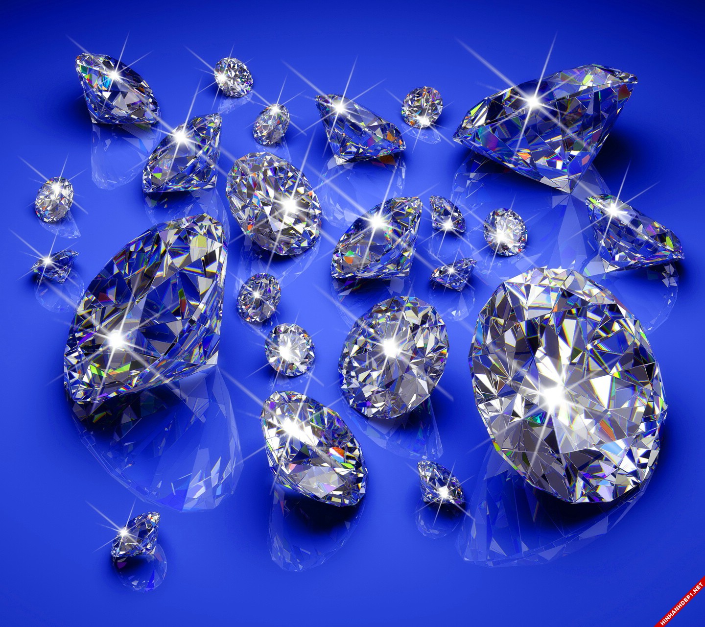 Background Wallpaper Blue Diamond - HD Wallpaper 