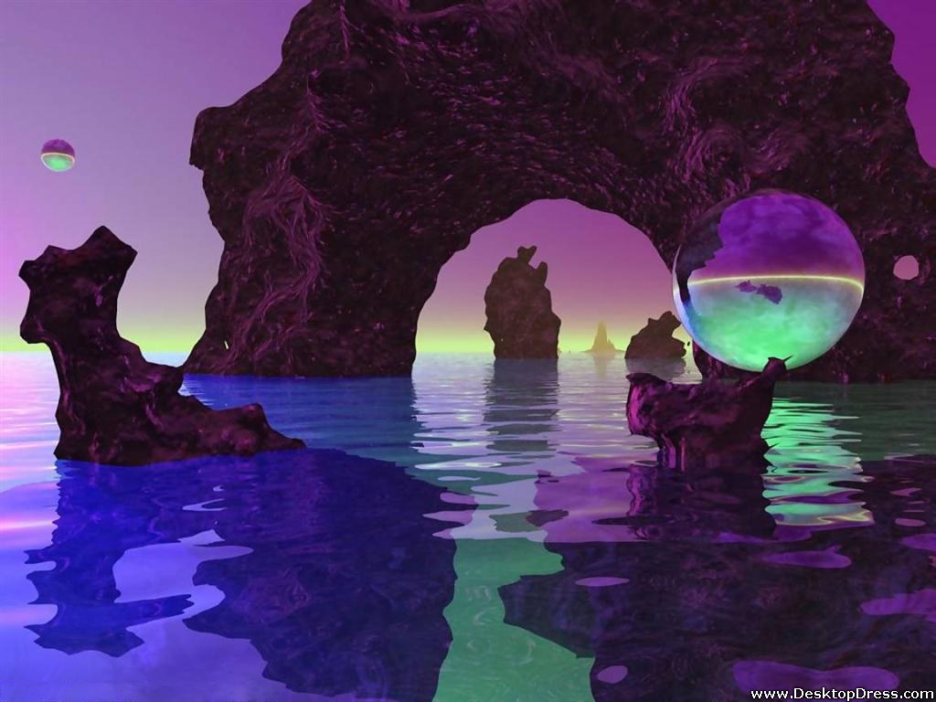 Colourfull Water - Cool Neon Water Background - HD Wallpaper 