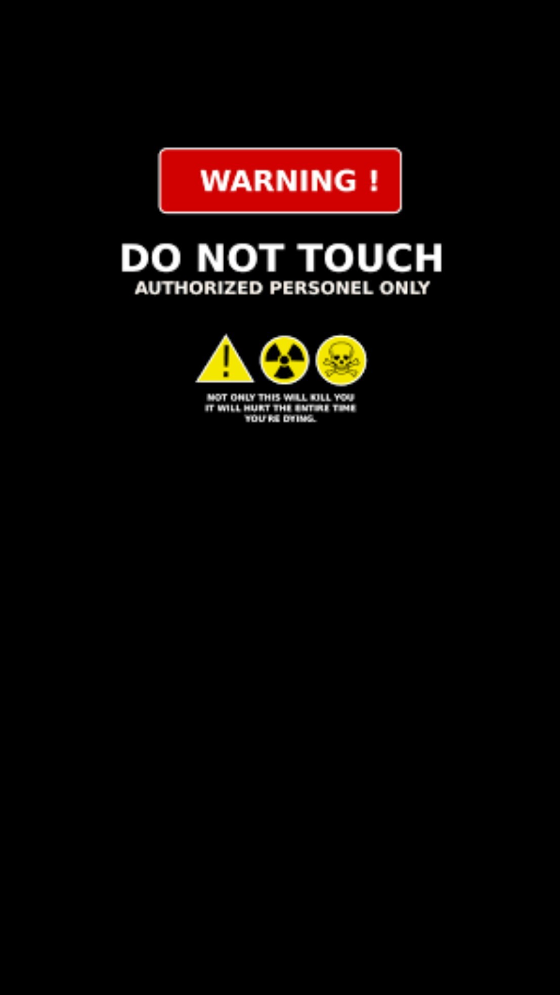 Warning Wallpaper Iphone - HD Wallpaper 