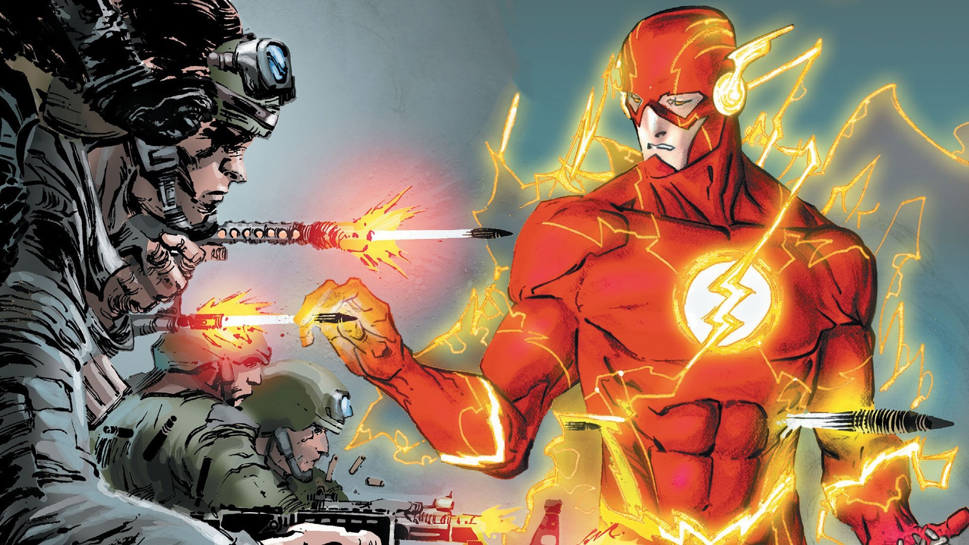 1920x1080, Superhero Flash Dc 1080p Hd Wallpaper Background - Flash Comic Bullets - HD Wallpaper 