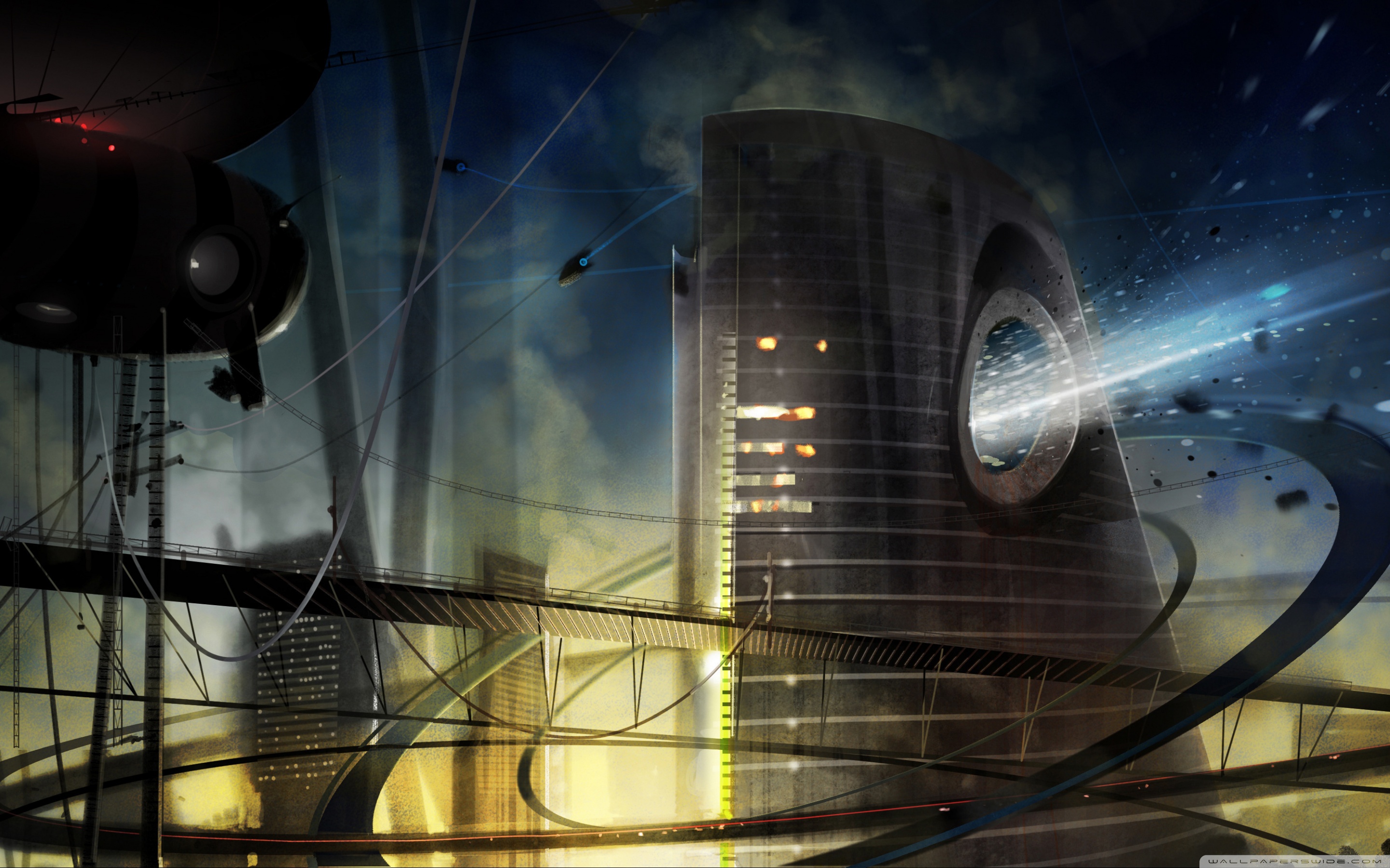 Sci Fi Cityscape 4k - HD Wallpaper 