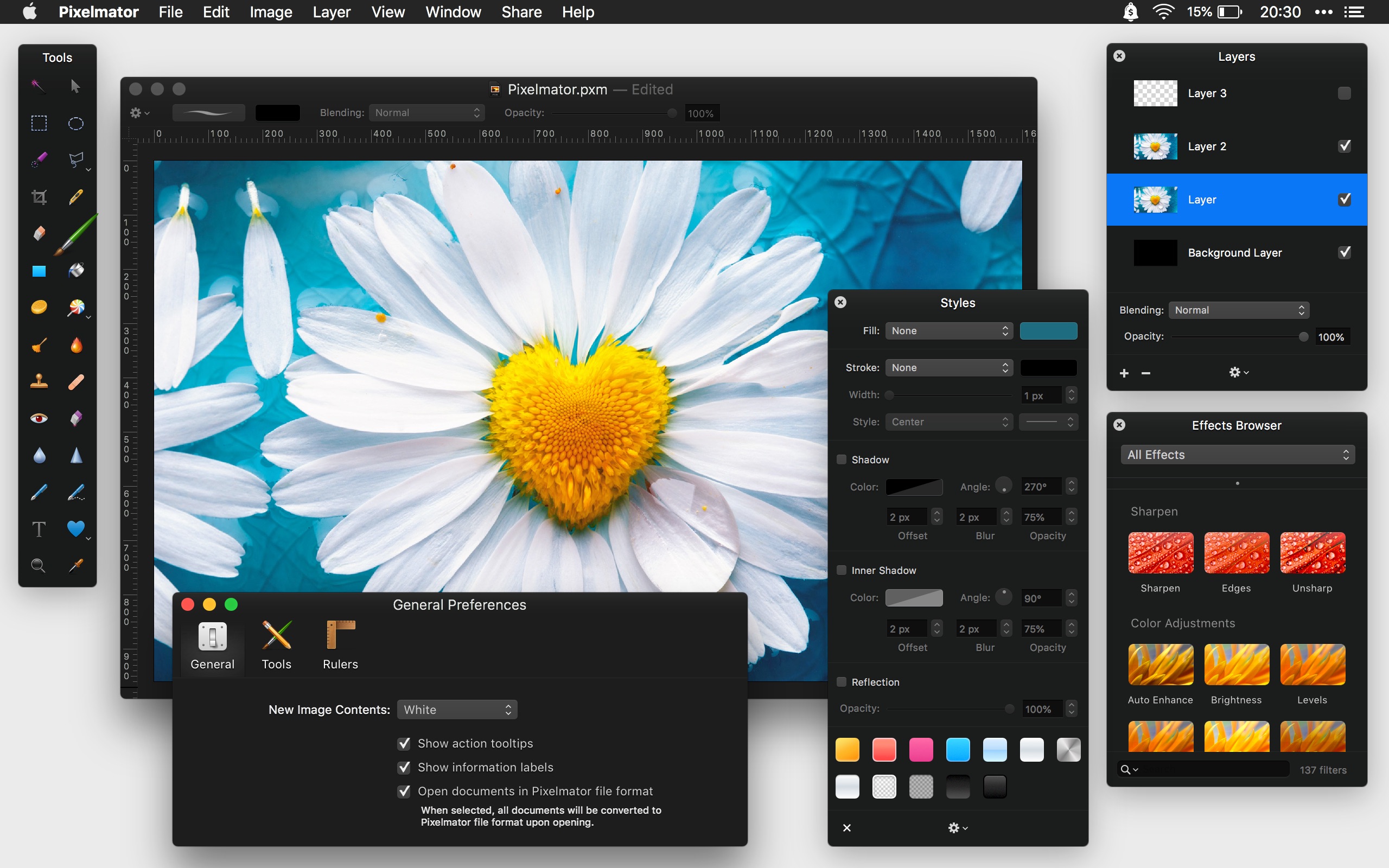Pixelmator Desktop App - Dark Desktop App Design - HD Wallpaper 