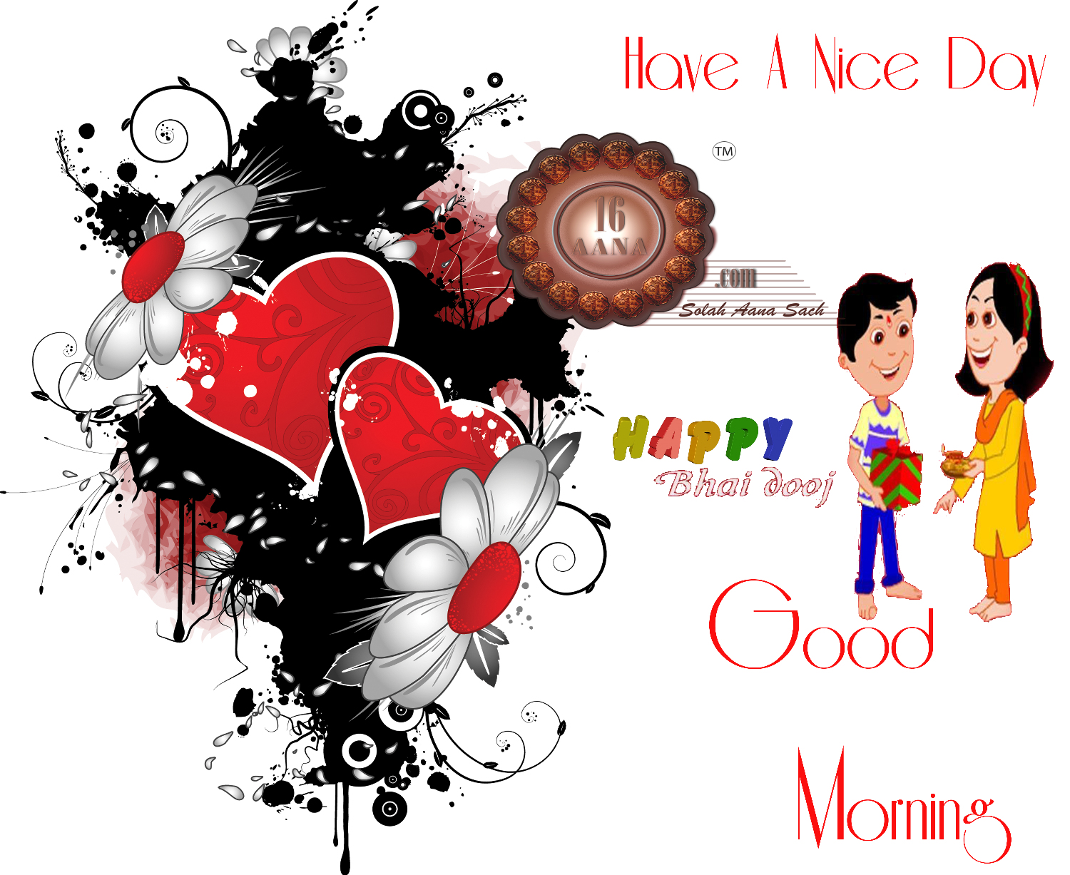 Have A Nice Day Good Morning Sms Wallpaper Download - HD Wallpaper 