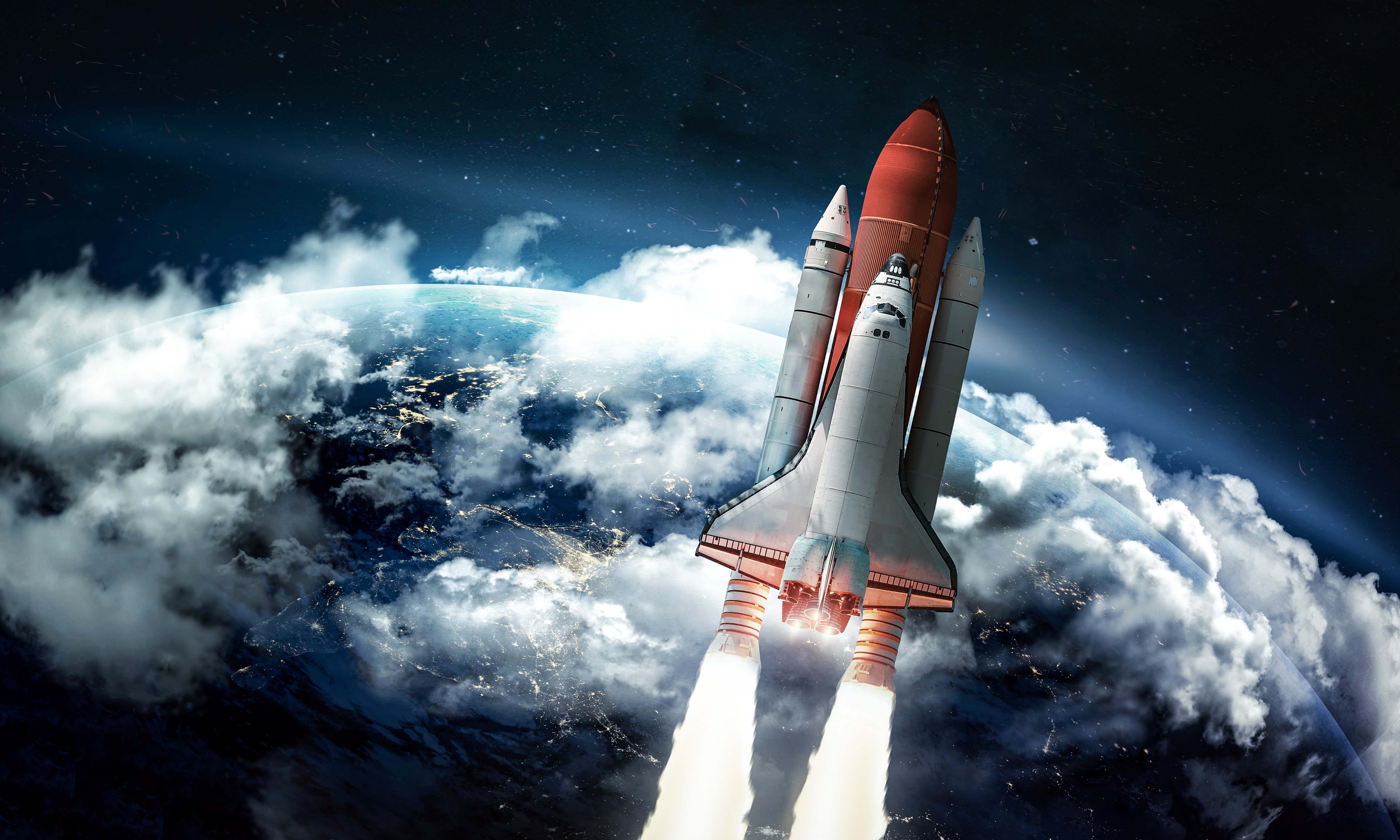 Space Rocket Hd - HD Wallpaper 