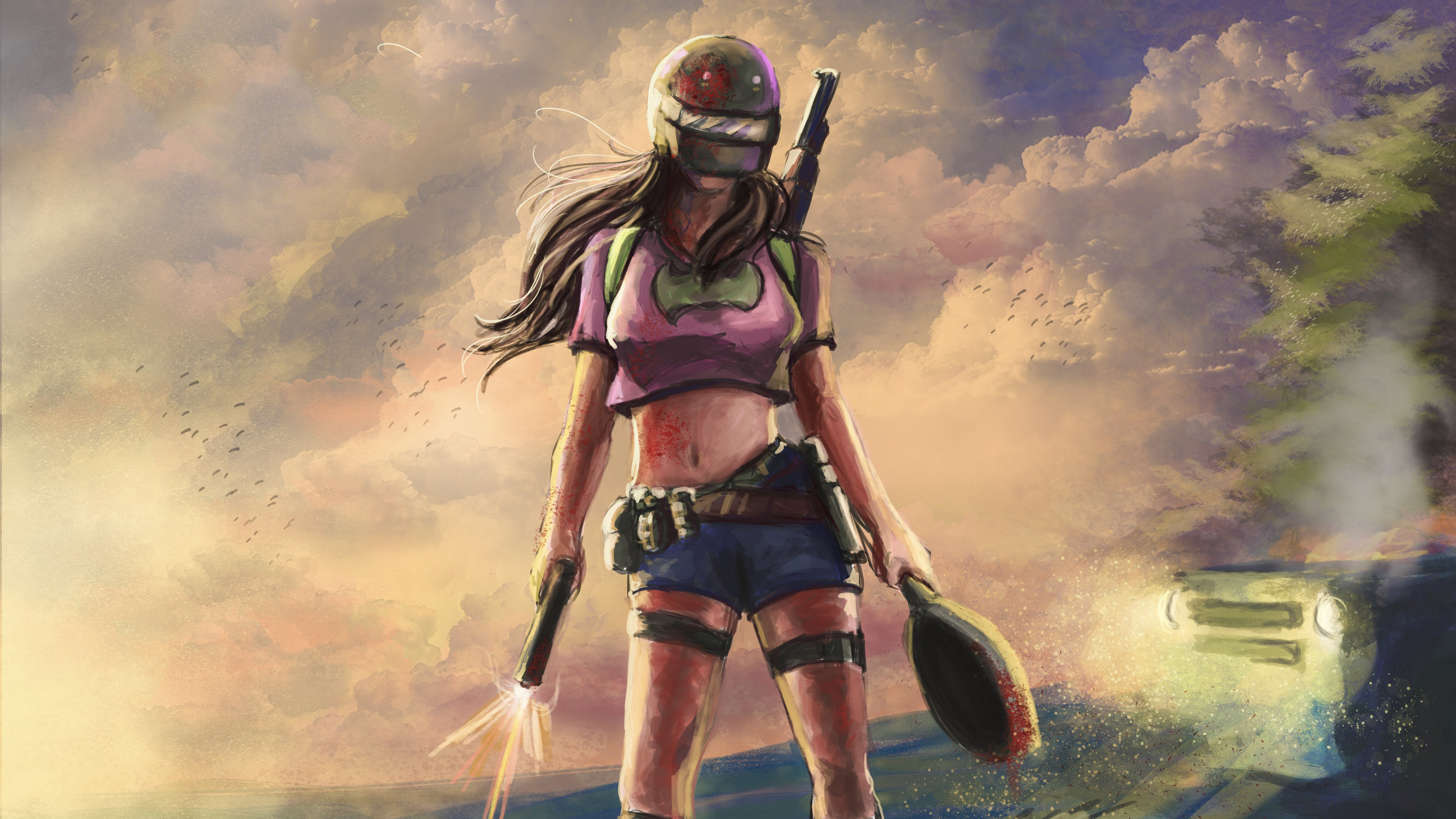 Pubg Wallpaper Girl - HD Wallpaper 