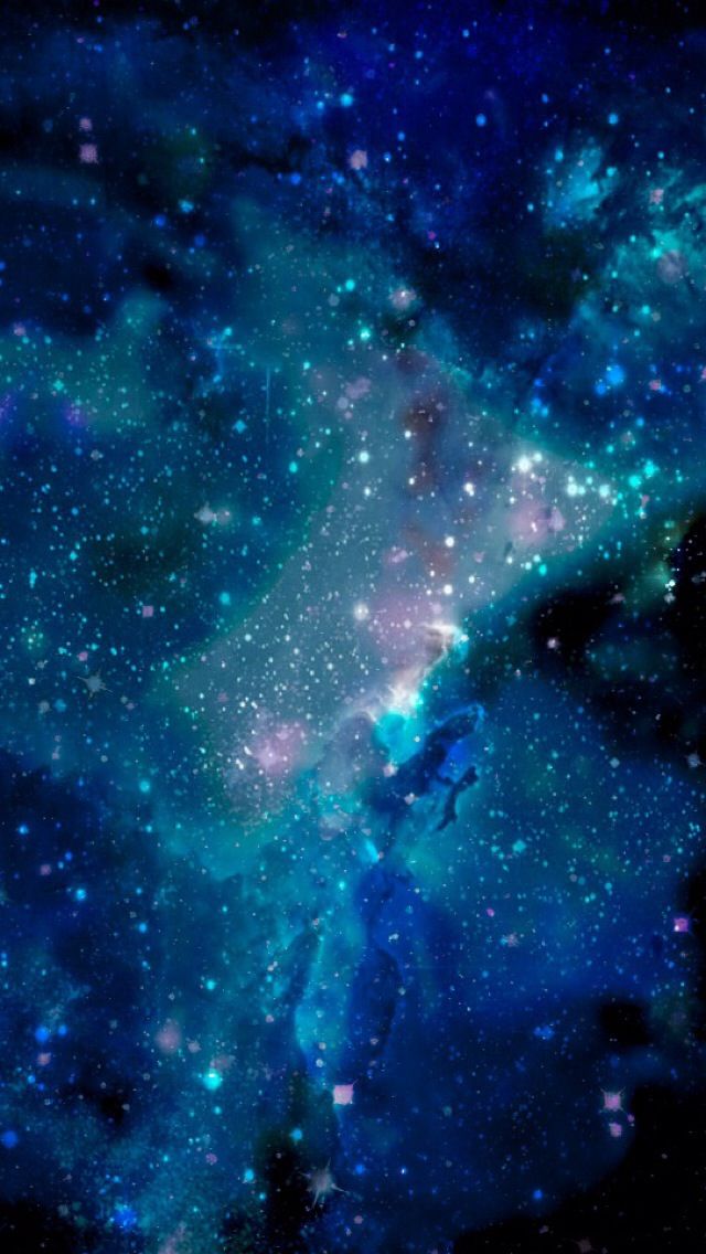 Blue Galaxy Wallpaper Iphone - HD Wallpaper 