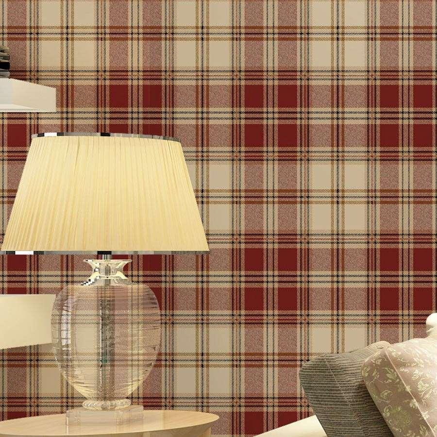 Beige And Red Tartan - HD Wallpaper 